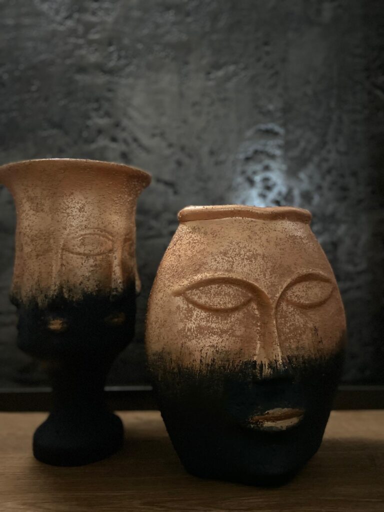 Hera Design hand-painted earthen sculptural art object
